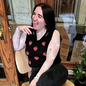 Strawberry Knit Sweater Vest | Y2K Coquette Core